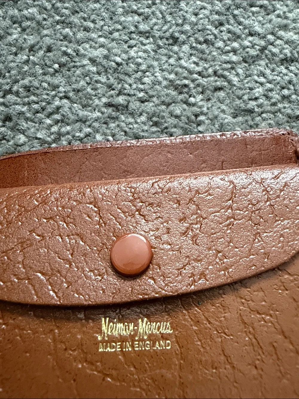Vintage Neiman Marcus Brown Leather Card Wallet - Brown